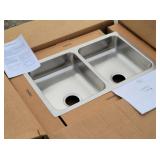 NIB Stainless Steel ELKAY Double Kitchen Sink
