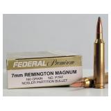 (20rd) 7mm Rem Mag Nosler Partition Federal Ammo