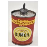 Vintage Winchester New Gun Oil - Red Yellow Can