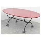 Recuperando Tuscany Wrought Iron Oval Dining Table