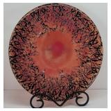 LISA TATE Signed Cameo Art Glass Bowl
