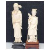 (2) Chinese Carved Ivory Figures
