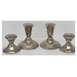 (4) Weighted Sterling Sliver Candlesticks