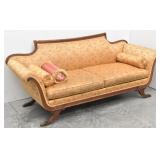 Duncan Phyfe-style Sofa w/Floral Upholstery
