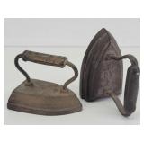 (2) Antique Cast Iron Sad Irons