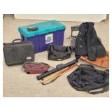 Pool Cue & Case, Calf Massagers, Various Luggage,