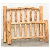 Rustic Heavy Log Queen Size Headboard & Footboard