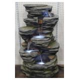 Cascading LED Lighted 4 Tier Water Fall Fountain