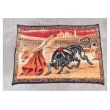 Vintage Spanish Matador Bull Fighting Tapestry