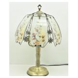 Brass & Glass Shade Touch Lamp