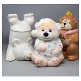 (3) McCoy White Upside Down Panda Cookie Jar ...