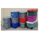 Large Group of Tubs with Lids