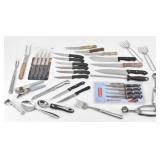 Kitchen Utensils: Steak Knives, Scoops, Cutlery...