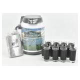 Set of Shot Glasses, New Flask & New Mega Mug