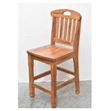 Heavy Duty Oak Slat Back Dining Chair