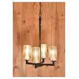 Art Glass Modern 4 Light Chandelier
