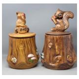 CA Originals Bear Cub on Stump Cookie Jar &