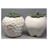 (2) Cookie Jars; McCoy Strawberry Cookie Jar 10"