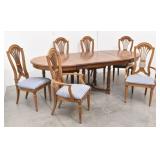 Thomasville Dining Table Six Chairs w/ 2 Leaves