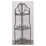 Three Tiered Metal Corner Plant Stand