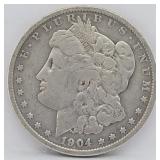 1904-P Morgan Silver Dollar - F