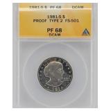 1981-S Susan B. Anthony Dollar - ANACS PF 68
