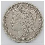 1880-O Morgan Silver Dollar - F