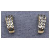 Channel Set Diamond Earrings 10K 2.9 Grams