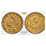 1905 $2.50 Liberty Head Gold Coin - PCGS AU