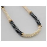 14K Gold & Matched Pearls Choker Necklace