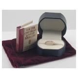 Love Story 14K White Gold & Diamond Ring w/ Book