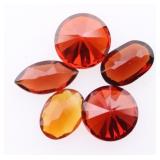 (2) Garnet & (3) Citrine Gemstones