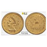 1878-S $2.50 Liberty Head Gold Coin - PCGS AU