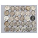 (30) 1946-1964 Roosevelt 90% Silver Dimes