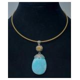 Thailand Sterling & Turqouise or Larimar? Choker