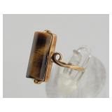 10K Gold & Tiger Eye Ring - 3.3 gtw