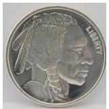 One Troy Oz .999 Fine Silver Buffalo Round