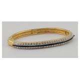 Swarovski Crystals & Black Enamel Bangle ...