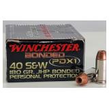 (20rd) .40 S&W JHP PDX1 Defense Bonded WINCHESTER