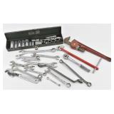 SK Socket Set, Fuller Pipe Wrench,  Wrenches