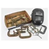 Welding Helmet & Various C Clamps