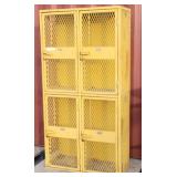 Yellow Steel Gas Cylinder Storage Cabinet