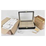 8-Slot Faux Leather Display Case + Cotton Gift ...