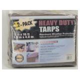 Heavy Duty Tarps 2 Pack 12' x 16'
