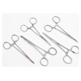 (5) Stainless Steel Medical Grade Hemostats