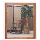 Wood Framed Mirror 40" x 34"