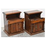 (2) Country Americana Night Stands / End Tables