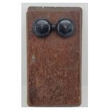 Antique Wooden Telephone Ringer Box / Magneto Box