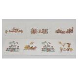 (7) 1980 M. Pendergrass Virtues Cartoon S&N Prints