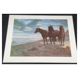 Chuck DeHaan THREE HORSES c.1973 Print